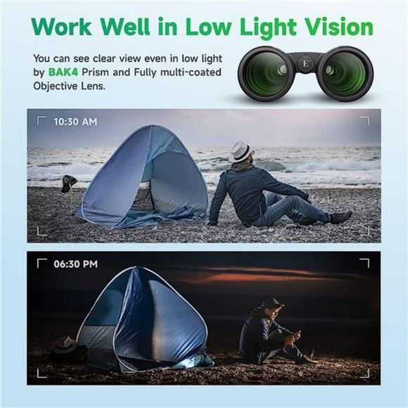 12x42 HD Binoculars for Adults & Kids, Super Bright High Power Binoculars - Picture 3 of 7